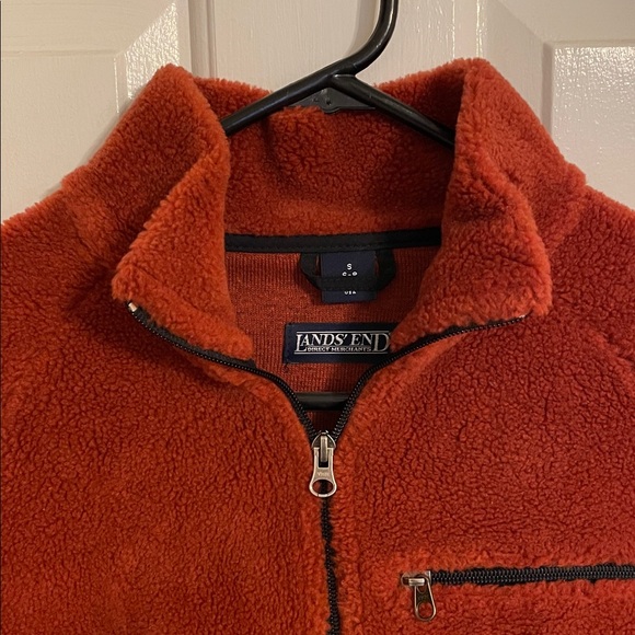 Lands' End Burnt Orange Zip Up - Picture 2 of 5